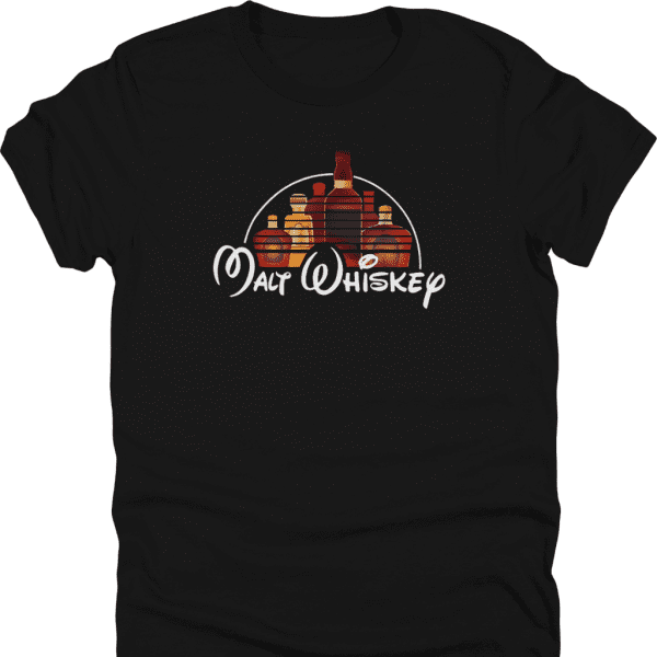 Malt Whiskey Disney Logo Parody Shirt