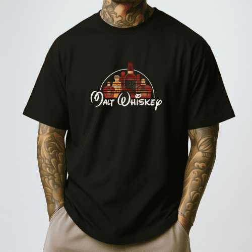 Malt Whiskey Disney Logo Parody Shirt