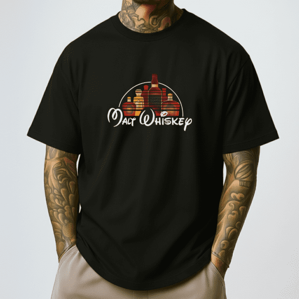 Malt Whiskey Disney Logo Parody Shirt