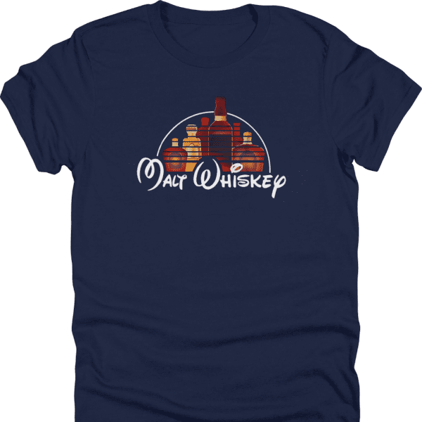 Malt Whiskey Disney Logo Parody Shirt